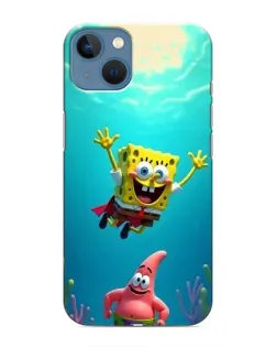 Чехол для iPhone 13 с картинкой «Спанч Боб под водой»