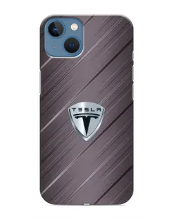 Чохол для iPhone 13 з картинкою «Металева текстура Tesla»