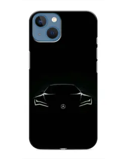 Чехол для iPhone 13 с картинкой «Mercedes — силуэт авто»