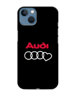 Чохол для iPhone 13 з картинкою «Логотип Audi Heart»