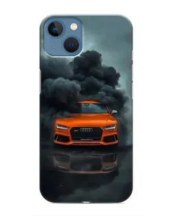 Чохол для iPhone 13 з картинкою «Audi у хмарах диму»