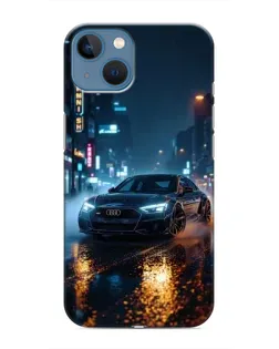 Чохол для iPhone 13 з картинкою «Нічне місто та Audi»