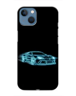 Чохол для iPhone 13 з картинкою «Неоновий контур Lamborghini»