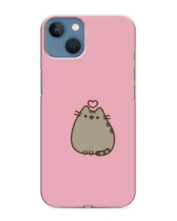 Чохол для iPhone 13 з картинкою «Pusheen серце»