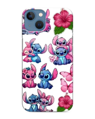 Чохол для iPhone 13 з картинкою «Стікери Stitch та Angel»