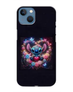 Чохол для iPhone 13 з картинкою «Stitch у квітах»