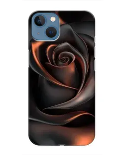 Чохол для iPhone 13 з картинкою «Шовкова чорна троянда»