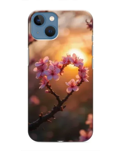 Чохол для iPhone 13 з картинкою «Рожевий цвіт сердечко на тлі заходу» Чохол для iPhone 13 з картинкою «Рожевий цвіт сердечко на тлі заходу»