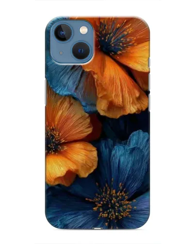 Чохол для iPhone 13 з картинкою «Яскрава синьо-помаранчева флора» Чохол для iPhone 13 з картинкою «Яскрава синьо-помаранчева флора»