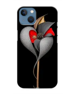 Чохол для iPhone 13 з картинкою «Срібна фантазійна квітка»