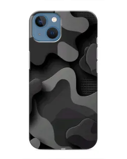 Чохол для iPhone 13 з картинкою «Темний абстрактний камуфляж»