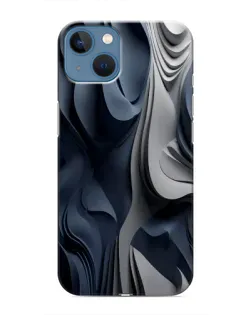 Чохол для iPhone 13 з картинкою «Об'ємні сині складки»