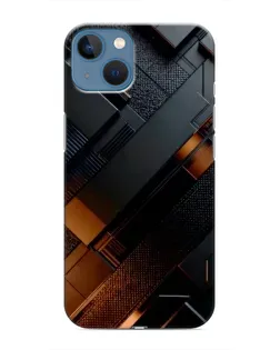 Чохол для iPhone 13 з картинкою «Чорні геометричні блоки»