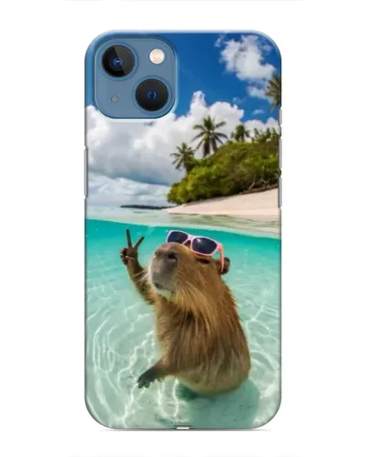 Чохол для iPhone 13 з картинкою «Капібара на морі» Чохол для iPhone 13 з картинкою «Капібара на морі»