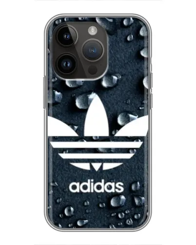 Чохол для iPhone 14 Pro Max з картинкою «Adidas Trefoil Blue»