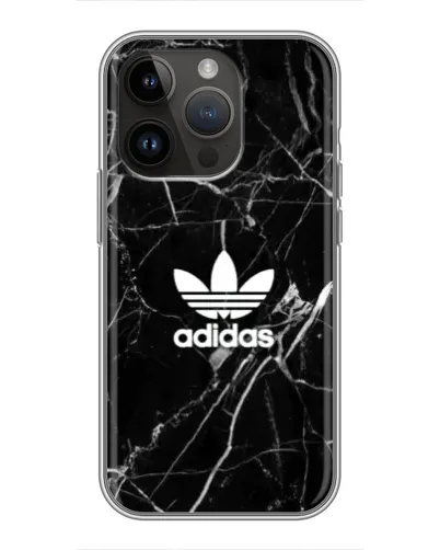 Чохол для iPhone 14 Pro Max з картинкою «Білий мармур Adidas»