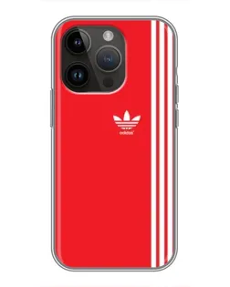 Чохол для iPhone 14 Pro Max з картинкою «Червоний мінімалізм Adidas»