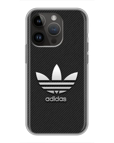 Чохол для iPhone 14 Pro Max з картинкою «Adidas Карбонова текстура»