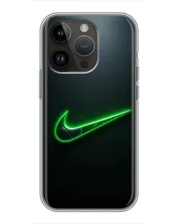 Чохол для iPhone 14 Pro Max з картинкою «Неоновий контур Nike» Чохол для iPhone 14 Pro Max з картинкою «Неоновий контур Nike»