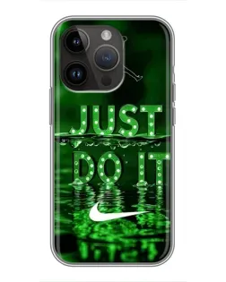 Чохол для iPhone 14 Pro Max з картинкою «Зелений неоновий Nike»