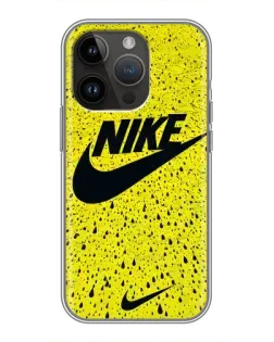 Чохол для iPhone 14 Pro Max з картинкою «Жовтий текстурний Nike»