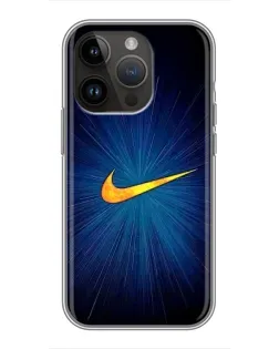 Чехол для iPhone 14 Pro Max с картинкой «Синий пульс Nike»