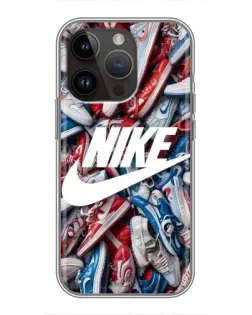 Чехол для iPhone 14 Pro Max с картинкой «Коллаж кроссовок Найк»