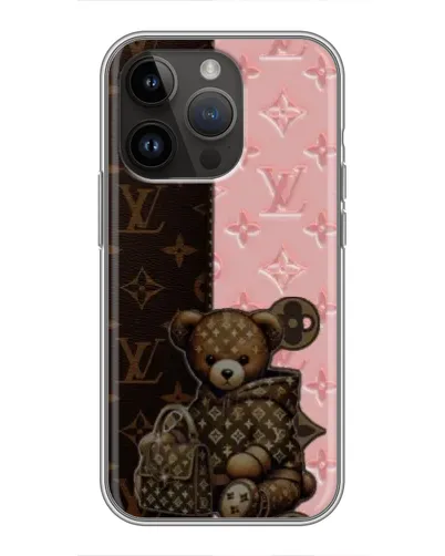 Чохол для iPhone 14 Pro Max з картинкою «Ведмедик у стилі LV» Чохол для iPhone 14 Pro Max з картинкою «Ведмедик у стилі LV»