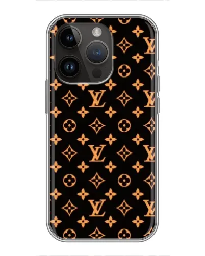 Чохол для iPhone 14 Pro Max з картинкою «Золота монограма LV» Чохол для iPhone 14 Pro Max з картинкою «Золота монограма LV»