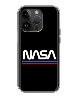 Чохол для iPhone 14 Pro Max з картинкою «NASA — класика Red Blue»