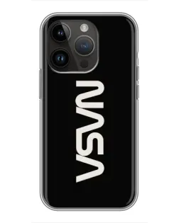 Чохол для iPhone 14 Pro Max з картинкою «NASA — вертикальний логотип»