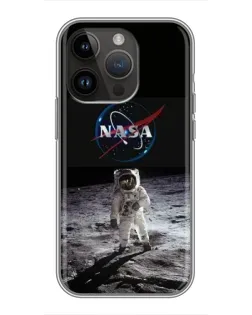 Чохол для iPhone 14 Pro Max з картинкою «Астронавт на Місяці»