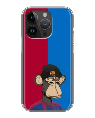 Чохол для iPhone 14 Pro Max з картинкою «Bored Ape — фанат Барси»