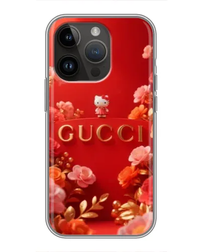 Чохол для iPhone 14 Pro Max з картинкою «Gucci — золотий сад»