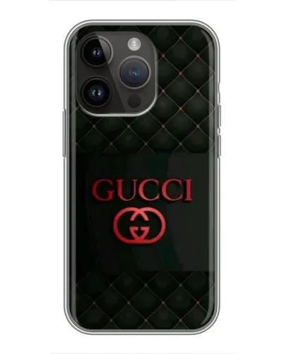 Чохол для iPhone 14 Pro Max з картинкою «Gucci — стьобаний чорний»