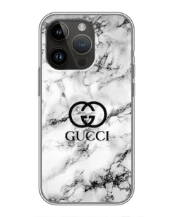 Чохол для iPhone 14 Pro Max з картинкою «Gucci — мармуровий шик»