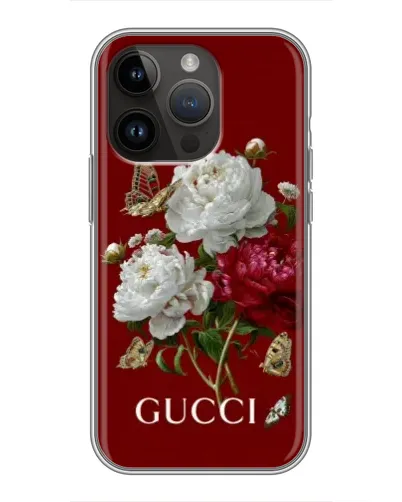 Чохол для iPhone 14 Pro Max з картинкою «Gucci — сад»