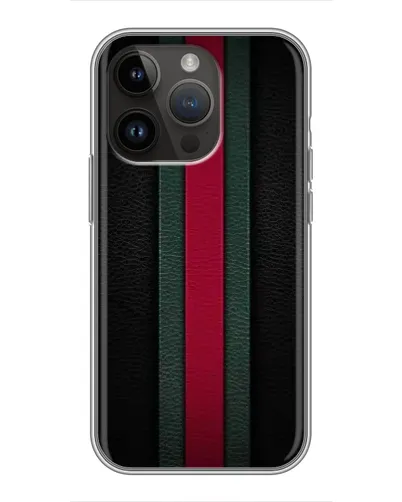Чохол для iPhone 14 Pro Max з картинкою «Gucci — неонова лінія»