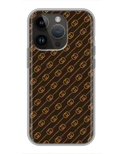 Чохол для iPhone 14 Pro Max з картинкою «Gucci — золоті діагоналі»