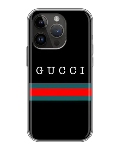 Чохол для iPhone 14 Pro Max з картинкою «Gucci — червоний пояс»