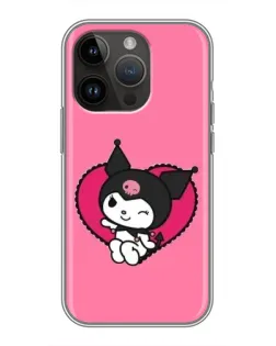 Чохол для iPhone 14 Pro Max з картинкою «Kuromi — любов у серці»