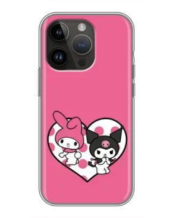 Чохол для iPhone 14 Pro Max з картинкою «Kuromi та My Melody»