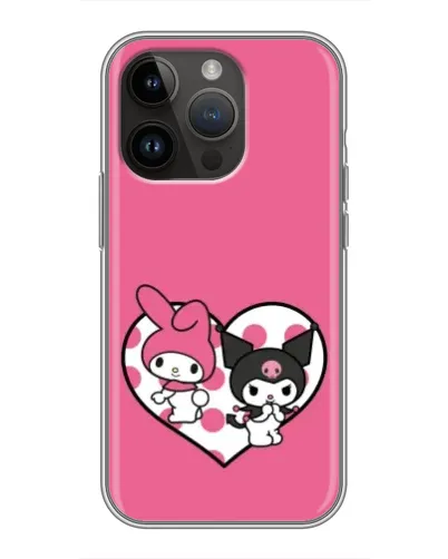 Чохол для iPhone 14 Pro Max з картинкою «Kuromi та My Melody» Чохол для iPhone 14 Pro Max з картинкою «Kuromi та My Melody»