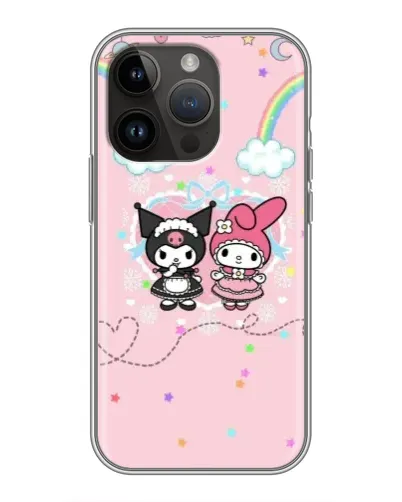 Чохол для iPhone 14 Pro Max з картинкою «My Melody та Kuromi» Чохол для iPhone 14 Pro Max з картинкою «My Melody та Kuromi»