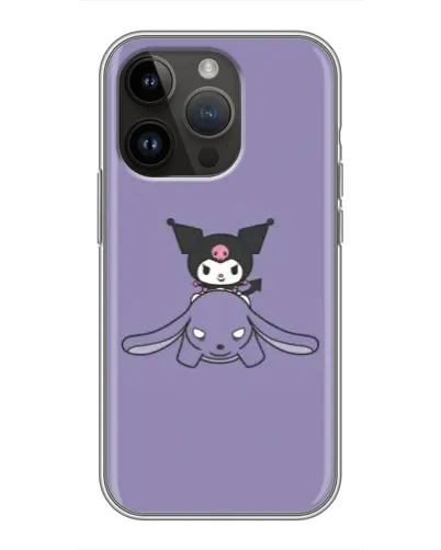 Чохол для iPhone 14 Pro Max з картинкою «Kuromi на ліловому фоні» Чохол для iPhone 14 Pro Max з картинкою «Kuromi на ліловому фоні»