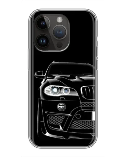 Чохол для iPhone 14 Pro Max з картинкою «Темний силует BMW»