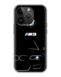Чохол для iPhone 14 Pro Max з картинкою «Мінімалістичний принт BMW M3»
