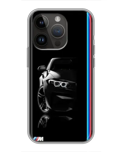 Чохол для iPhone 14 Pro Max з картинкою «Силует BMW в темряві»