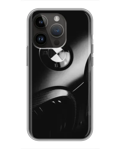 Чохол для iPhone 14 Pro Max з картинкою «Емблема BMW — макро»