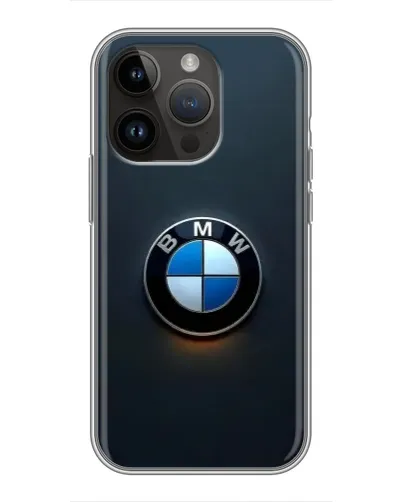 Чохол для iPhone 14 Pro Max з картинкою «Логотип BMW — мінімалізм»